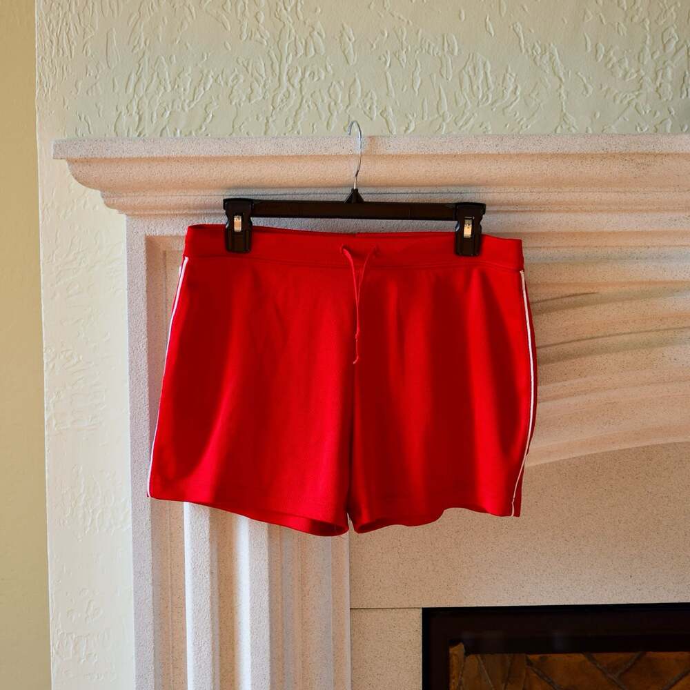 ProSpirit Red Mesh Athletic Shorts with Side Stripes Size S